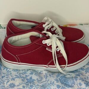 Vans Red Women’s canvas low top sneakers